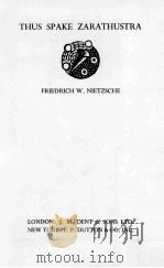 THUS SPAKE ZARATHUSTRA（1933 PDF版）