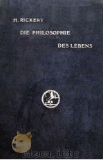 DIE PHILOSOPHIE DES LEBENS 1922 PDF电子版封面