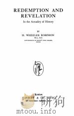 REDEMPTION AND REVELATION IN THE ACTUALITY OF HISTORY 1944 PDF电子版封面