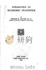INTRODUCTION TO ECONOMIC STATISTICS 1923 PDF电子版封面