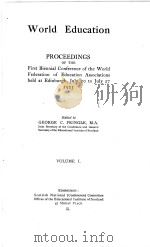 WORLD EDUCATION VOLUME Ⅰ PDF电子版封面