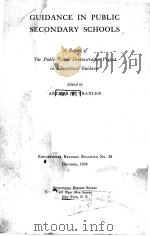 GUIDANCE IN PUBLIC SECONDARY SCHOOLS 1939 PDF电子版封面