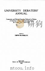 UNIVERSITY DEBATERS‘ANNUAL 1929-1930（1930 PDF版）