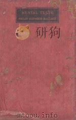 MENTAL TESTS FOURTH IMPRESSION 1923 PDF电子版封面