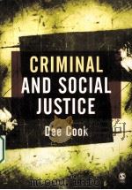 CRIMINAL AND SOCIAL JUSTICE PDF电子版封面 DEE COOK著