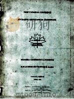 FIRST CANADIAN CONFERENCE ON MARINE GEOTECHNICAL ENGINEERING  PREMIERE CONFERENCE CANADIENNE SUR LE（ PDF版）