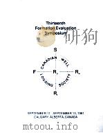 TRANSACTIONS OF THE CWLS THIRTEENTH FORMATION EVALUATION SYMPOSIUM THE CANADIAN WELL LOGGING SOCIET PDF电子版封面