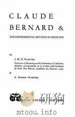 CLAUDE BERNARD & THE EXPERIMENTAL METHOD IN MEDICINE 1952 PDF电子版封面