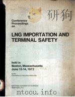 CONFERENCE PROCEEDINGS ON LNG IMPORTATION AND TERMINAL SAFETY PDF电子版封面