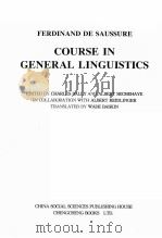 FERDINAD DE SAUSSURE  COURSE IN CENERAL LINGUISTICS（ PDF版）