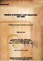 RESEARCH IN BOUNDARY LAYER OSCILLATIONS AND NOISE（1964 PDF版）