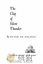 THE CLAP OF SILENT THUNDER 1957 PDF电子版封面