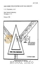 RESIN-BONDED TEFLON COATINGS AS DRY FILM LUBRICANTS 1958 PDF电子版封面