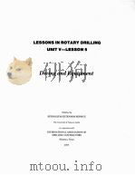 LESSONS IN ROTARY DRILLING Unit V-Lesson 5 Diving and Equipment 1977 PDF电子版封面