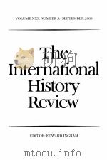 The International History Review PDF电子版封面