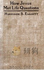 How Jesus Met Life Questions 1927 PDF电子版封面