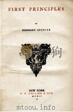 FIRST PRINCIPLES PDF电子版封面