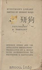 SPINOZA'S ETHICS AND“DE INTELLECTUS EMENDATIONE” PDF电子版封面