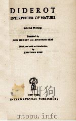 DIDEROT 1943 PDF电子版封面 JONATHAN KEMP