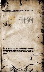 THE CALLENGE OF THE CITY（1908 PDF版）