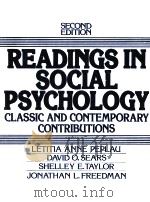 READINGS IN SOCIAL PSYCHOLOGY:CLASSIC AND CONTEMPORARY CONTRIBUTIONS SECOND EDITION 1988 PDF电子版封面