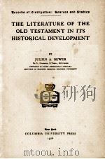 THE LITERATURE OF THE OLD TESTAMENT IN ITS HISTORICAL DEVELOPMENT（1926 PDF版）
