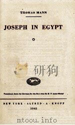 JOSEPH IN EGYPT 1945 PDF电子版封面
