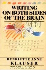 WRITING ON BOTH SIDES OF THE BRAIN   1987  PDF电子版封面     