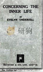 CONCERNING THE INNER LIFE 1927 PDF电子版封面