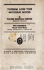 THEISM AND THE MODERN MOOD（1930 PDF版）
