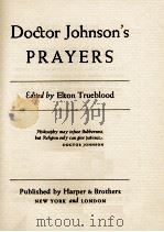Doctor. Johnson's Prayers 1947 PDF电子版封面