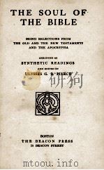 THE SOUL OF THE BIBLE   1921  PDF电子版封面     
