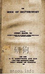 THE BOOK OF DEUTERONOMY 1901 PDF电子版封面