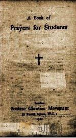 A Books Of Prayers For Students 1924 PDF电子版封面