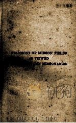 RELIGIONS OF MISSION FIELDS AS VIEWED 1905 PDF电子版封面