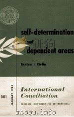 SELF-DETERMINATION AND DEPENDENT AREAS 1955 PDF电子版封面