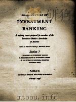 INVESTMENT BANKING SECTION I 1946 PDF电子版封面
