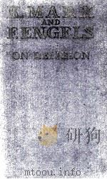K. MARX AND F. ENGELS ON RELIGION   1957  PDF电子版封面     