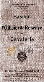 MANUEL DE I'OFFICIER DE RESERVE DE CAVALERIE 1937 PDF电子版封面