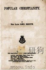 POPULAR CHRISTIANITY PDF电子版封面 THE LATE MRS. BOOTH.