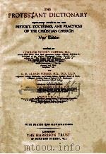 THE PROTESTANT DICTIONARY 1933 PDF电子版封面