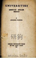 UNIVERSITIES AMERICAN ENGLISH GERMAN（1930 PDF版）