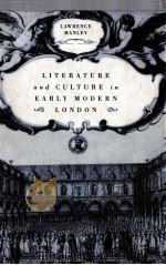 Literature and culture in early moderm London PDF电子版封面 0521461618