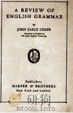 A REVIEW OF ENGLISH GRAMMAR   1926  PDF电子版封面     