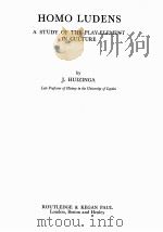 HOMO LEDENS:A STUDY OF THE PALY-ELEMENT IN CULTURE（1980 PDF版）