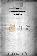 THE STRUCTRE AND FUNCTION OF MUSCLE VOLUMEⅠ（1960 PDF版）