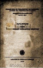 HANS WUSSING UBER EINBETTUNGEN ENDLICHER GRUPPEN   1958  PDF电子版封面     