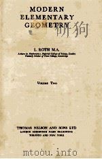 MODERN ELEMENTARY GEOMETRY VOLUME TWO（ PDF版）