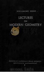 BENIAMINO SEGRE 7 LECTURES ON MODERN GEOMETRY（1961 PDF版）