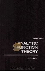 ANALYTIC FUNCTION THEORY VOLUME II PDF电子版封面 EINAR HILLE